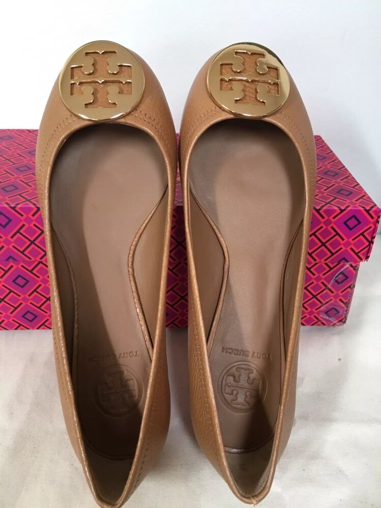 tory burch tan reva flats